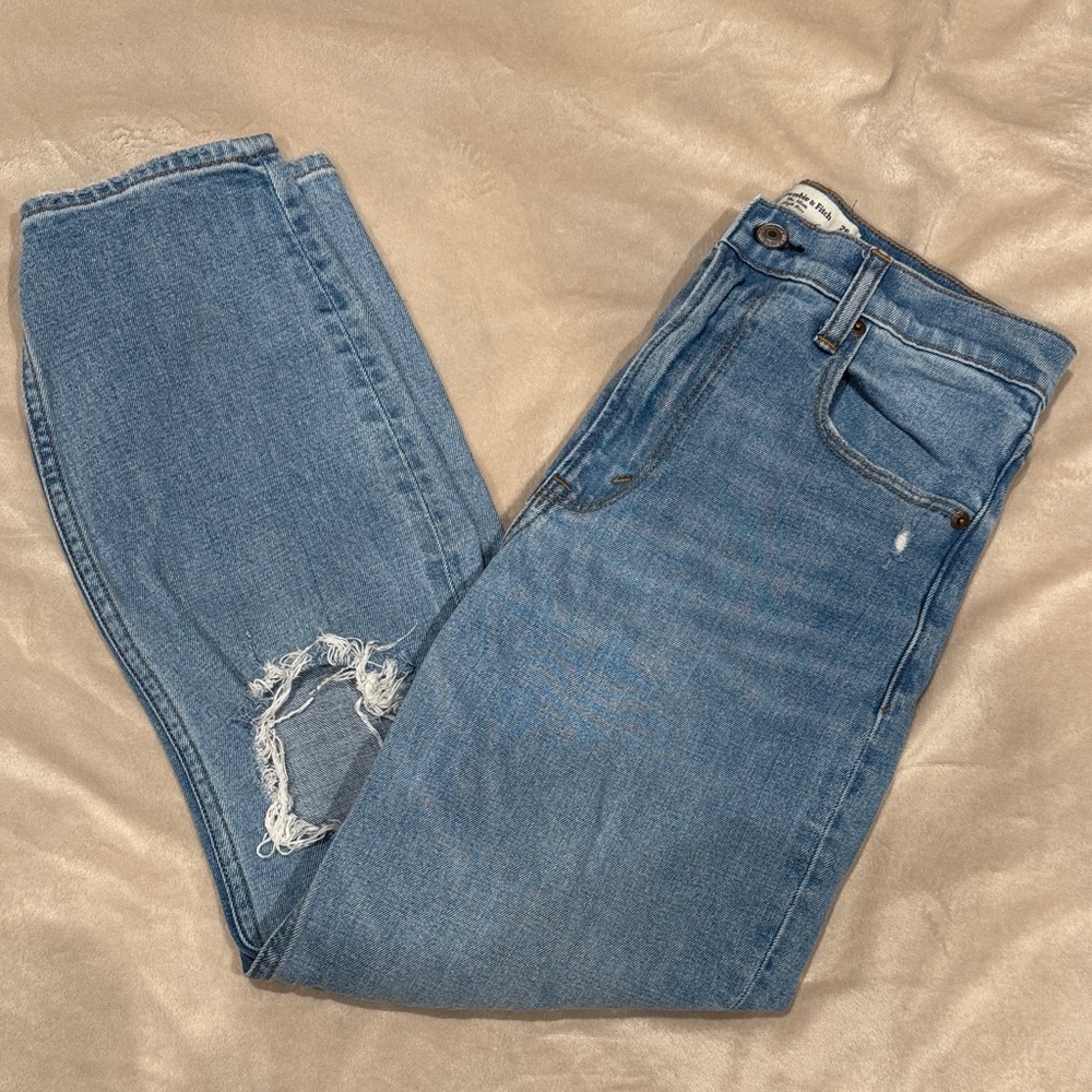 Abercrombie & Fitch Light Blue Boyfriend Jeans
